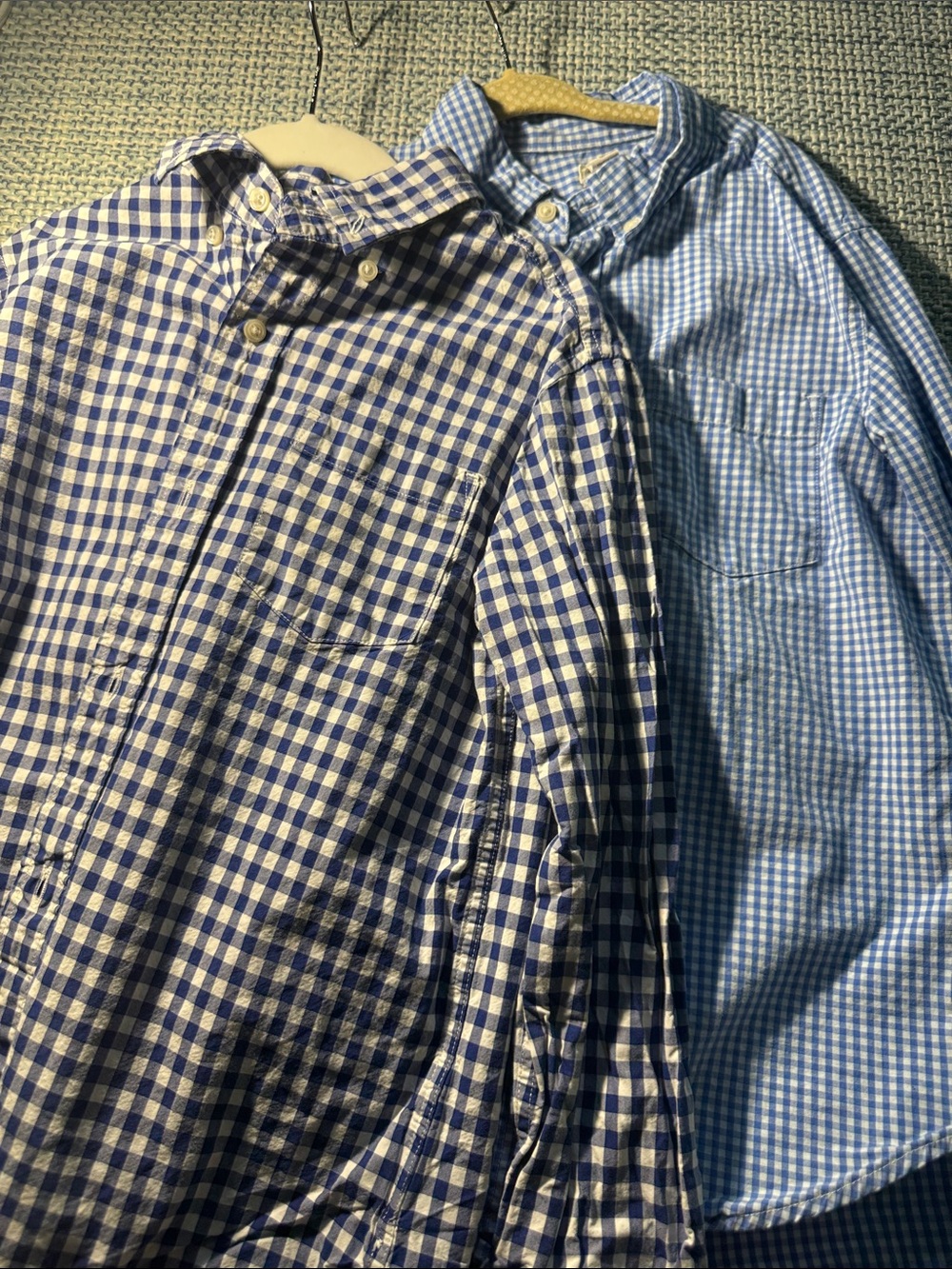 Crewcuts Boys Blue Gingham Button-Down Shirt Pair